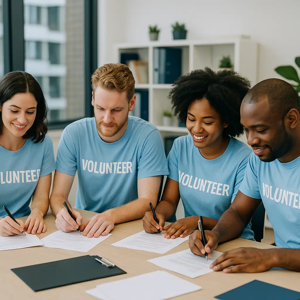 Trei persoane semnează actele pentru înființarea unei asociații nonprofit