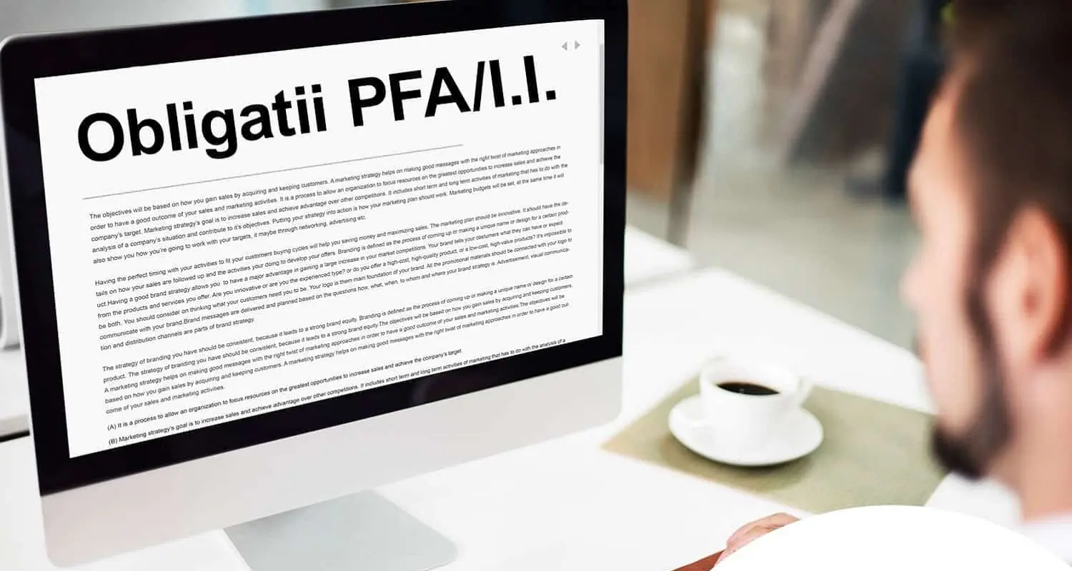 Obligații ulterioare înființării unui PFA